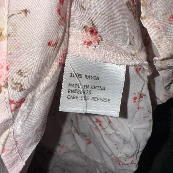 Cynthia Rowley Light Pink Floral Blouse - Picture 4 of 4